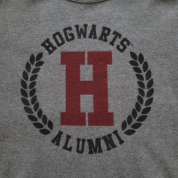 Harry Potter Crewneck Sweatshirt Hogwarts Alumni Gray Medium Academia Streetwear - Picture 8 of 9